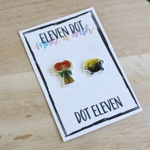 Hocus Pocus Sanderson Witch Brew Cauldron Earrings